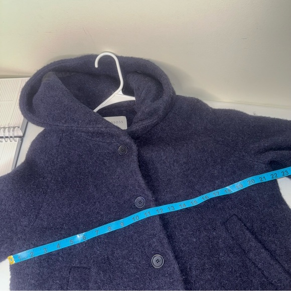 Rosso35 Genova Wool Alpaca Hooded Button Coat sz medium - Picture 10 of 12